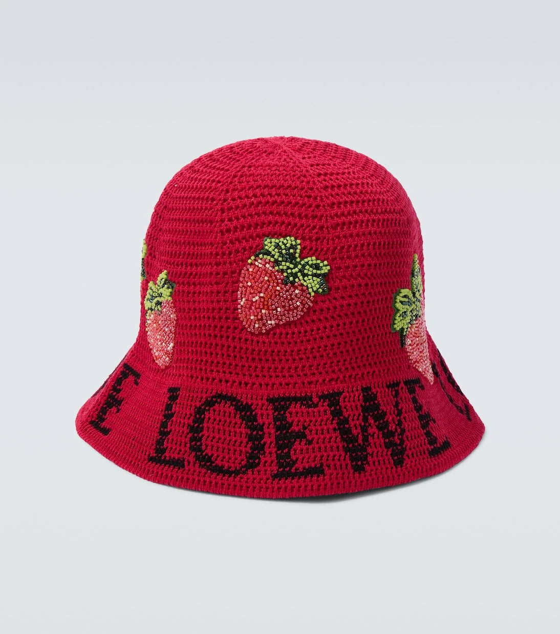Loewe - Strawberry beaded bucket hat