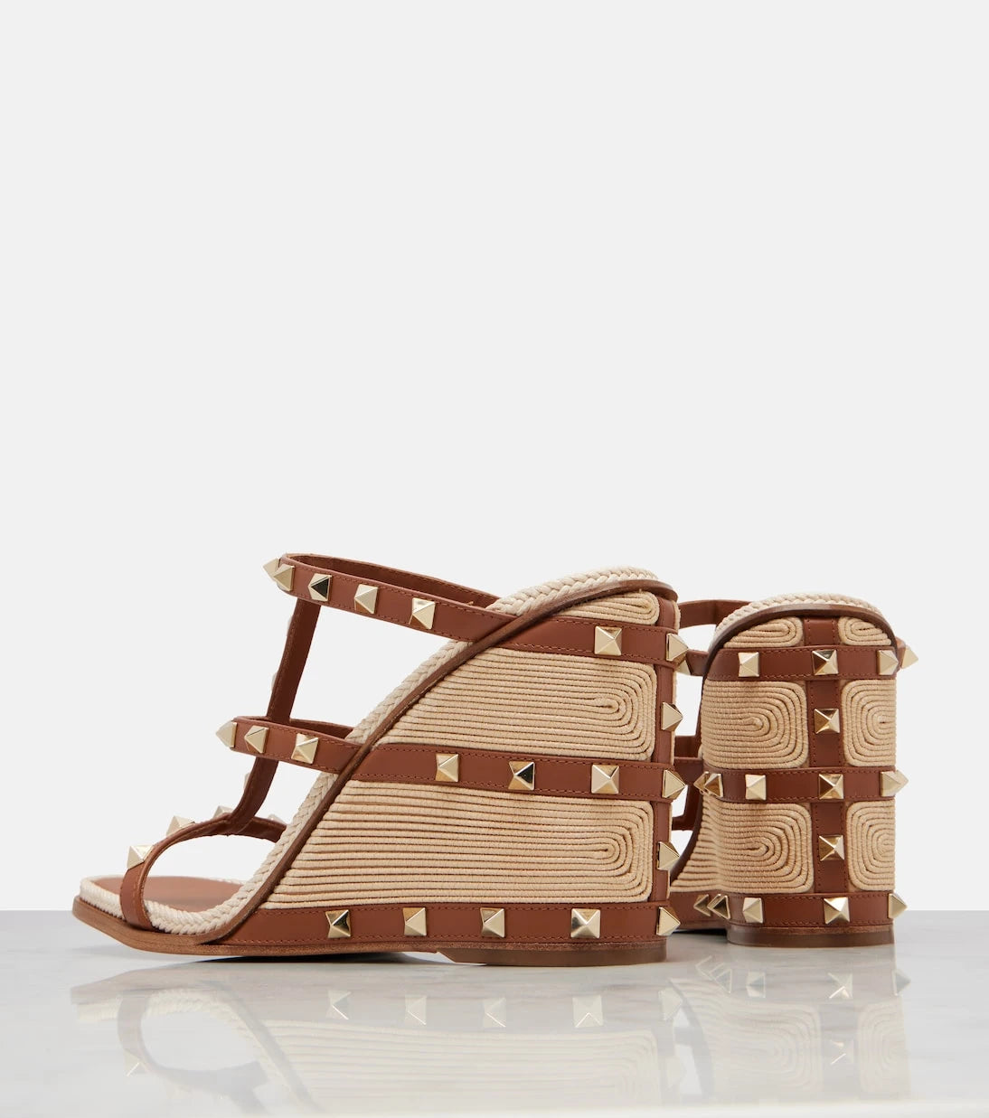 Valentino Garavani - Rockstud leather espadrille sandals