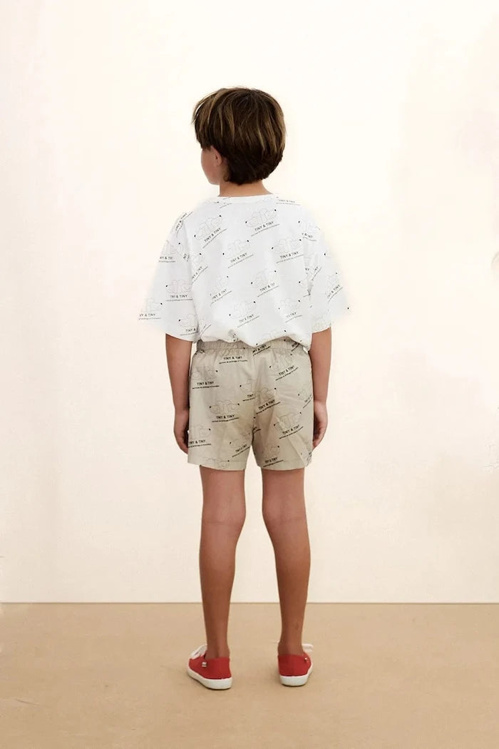 Детски памучен къс панталон Tinycottons TINY & TINY TWILL SHORTS
