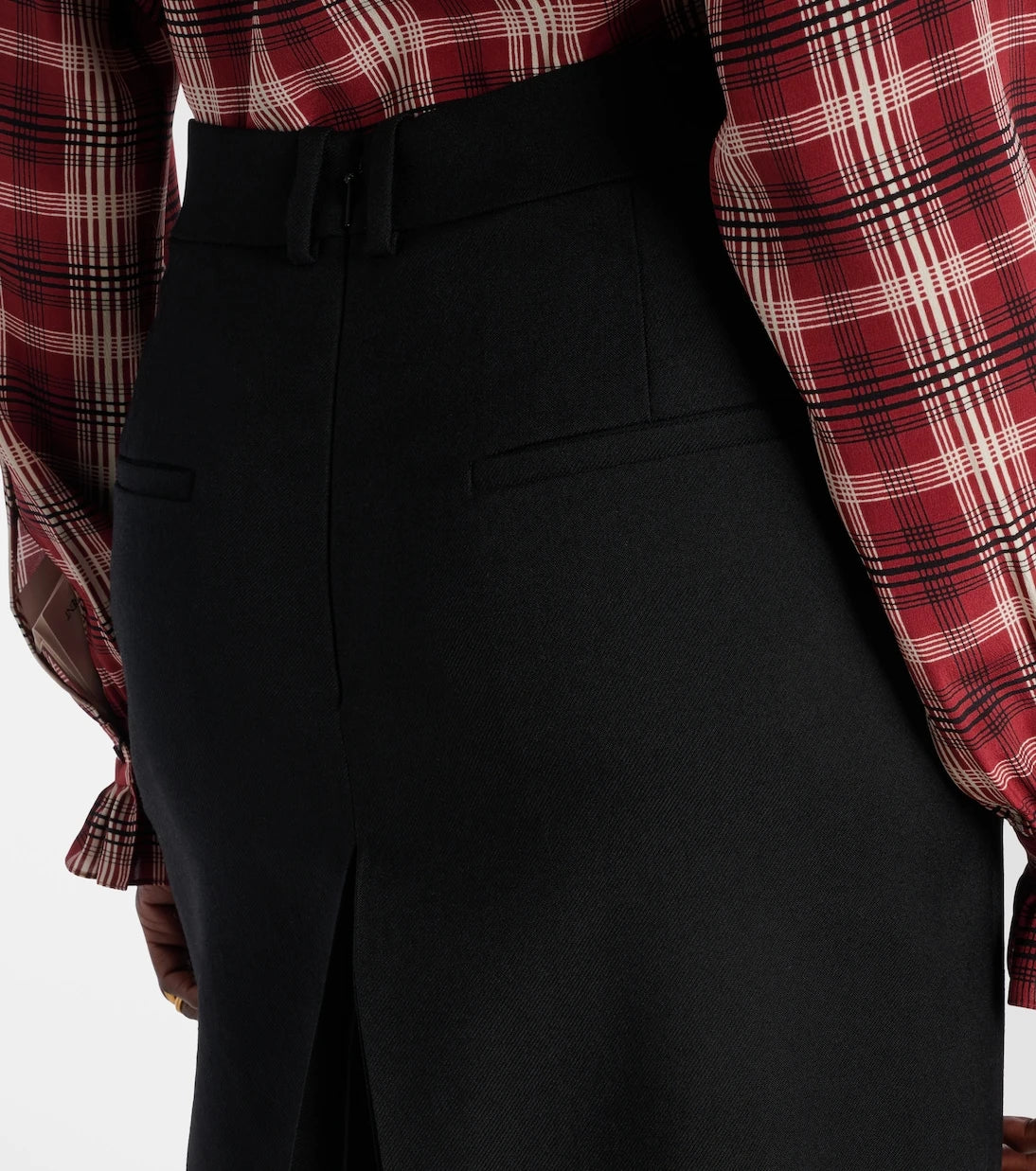 Saint Laurent - Mid-rise wool culottes