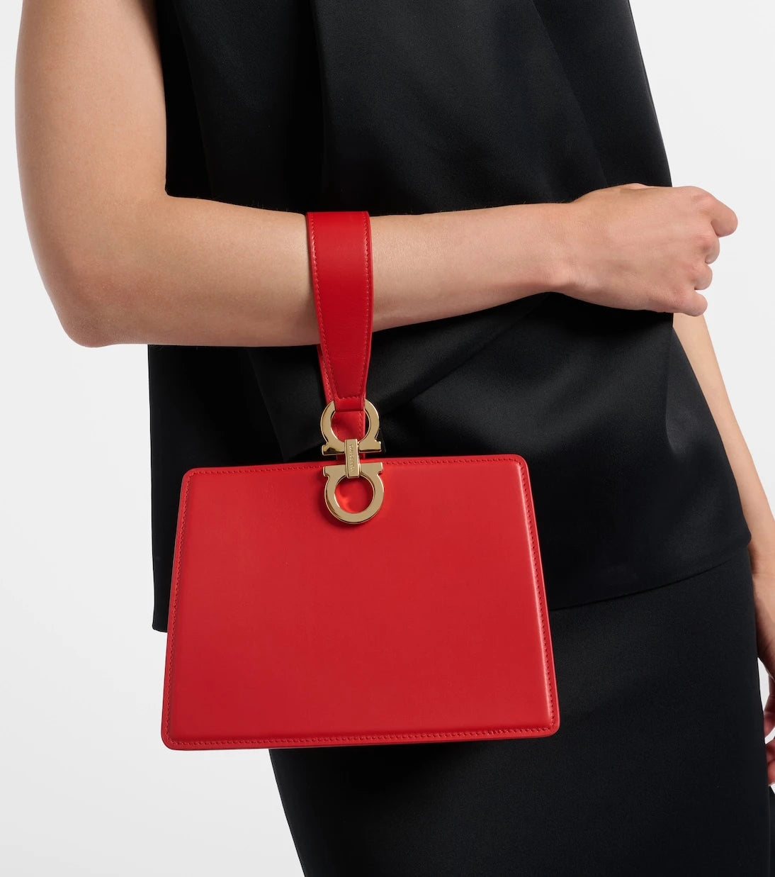 Ferragamo - Gancio Mini leather top-handle bag