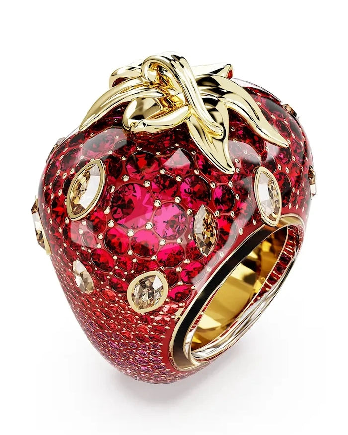 Swarovski kadın yüzük, altın kaplama kristal model Swarovski IDYLLIA