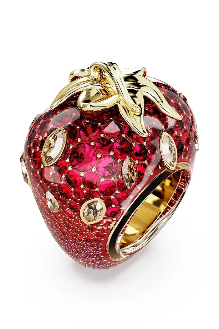 Swarovski kadın yüzük, altın kaplama kristal model Swarovski IDYLLIA