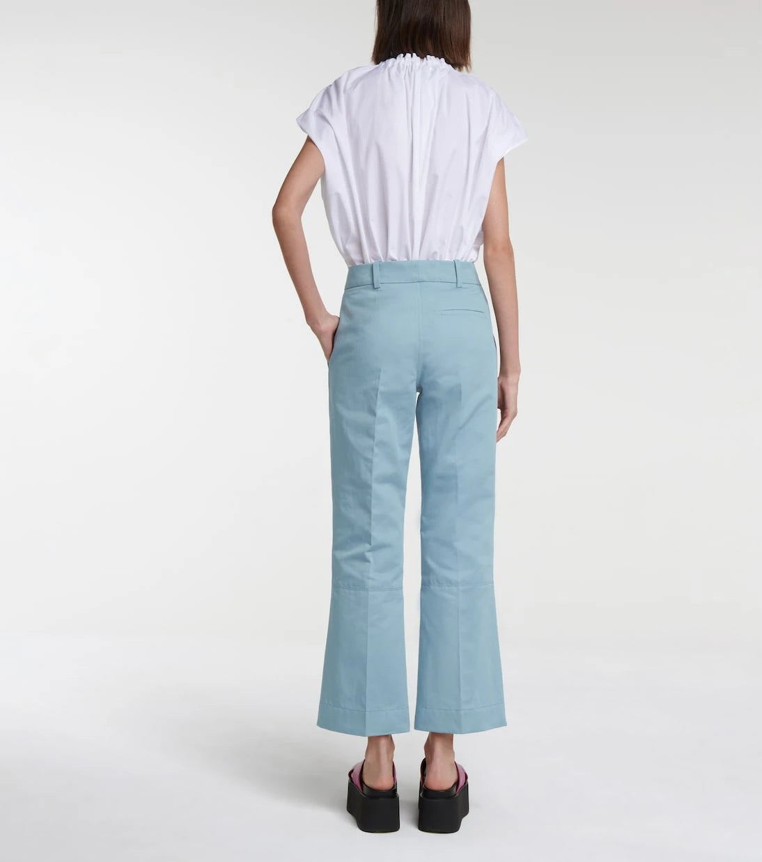 Marni - Cotton and linen flared pants