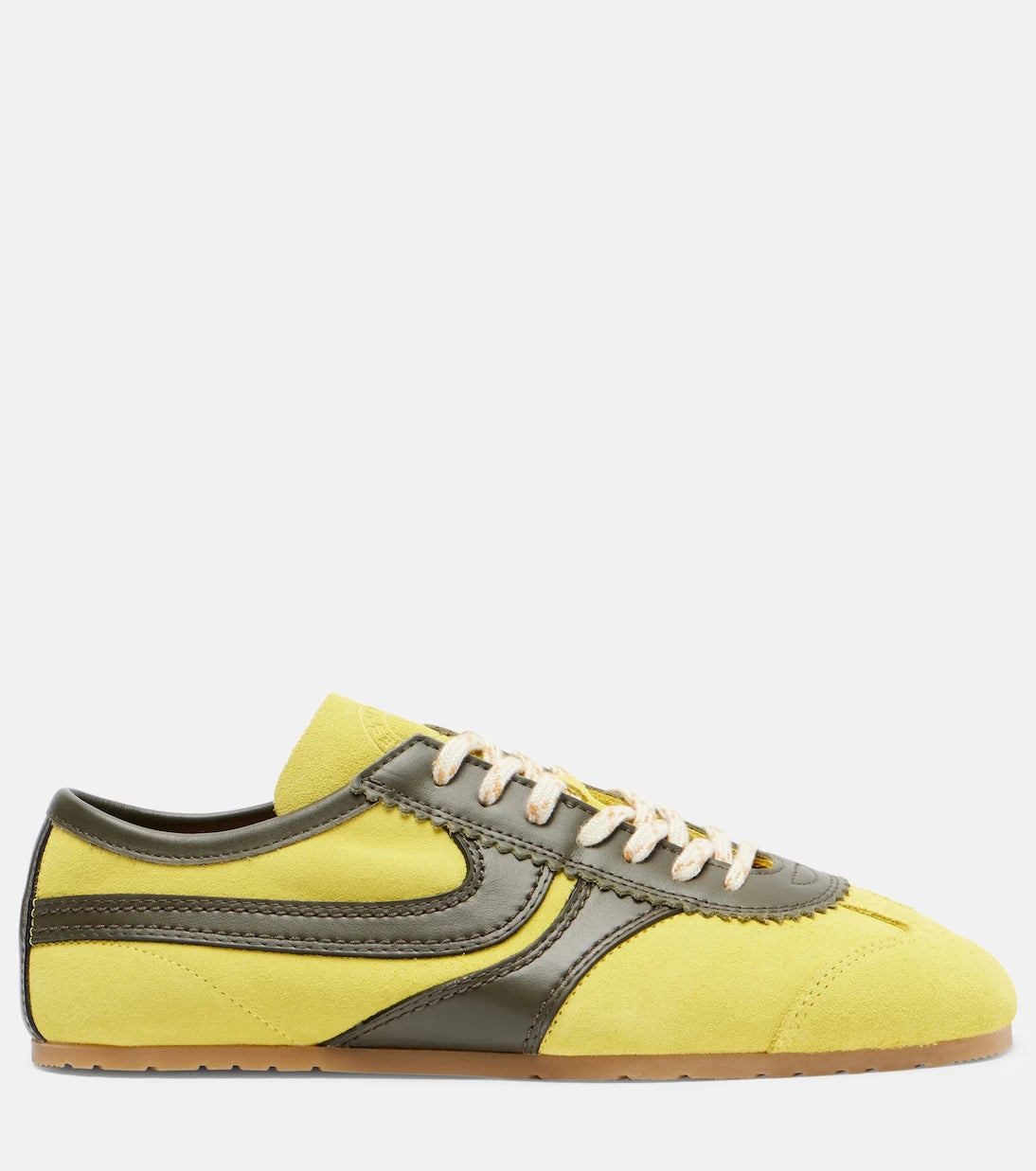 Dries Van Noten - Leather-trimmed suede sneakers