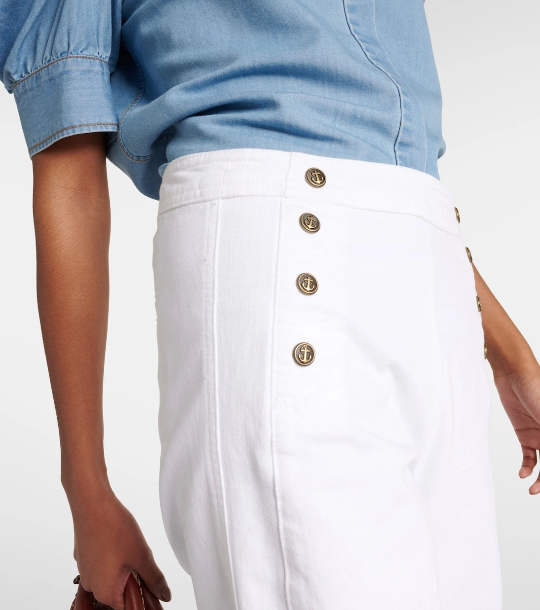 Frame - High-rise wide-leg pants
