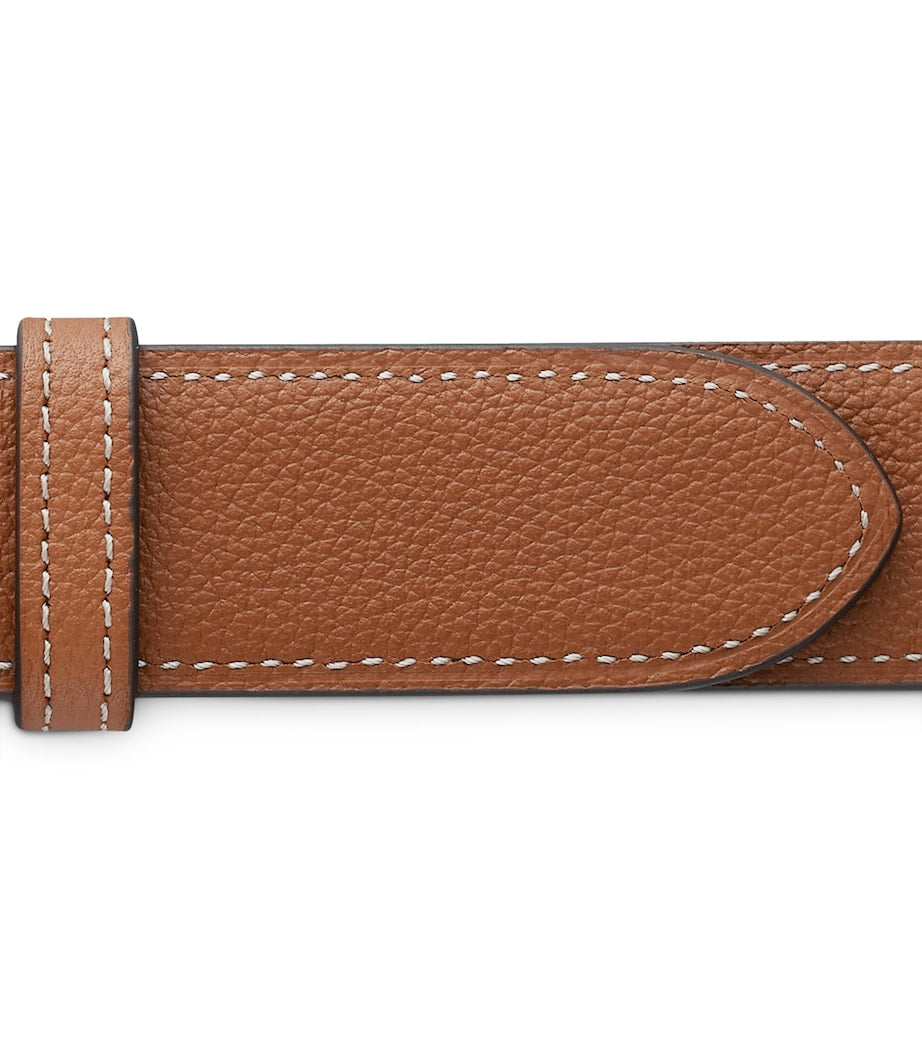 Cartier Black Leather Reversible C Belt