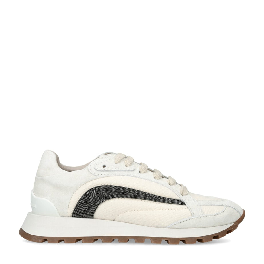 White Leather Tech Sneakers