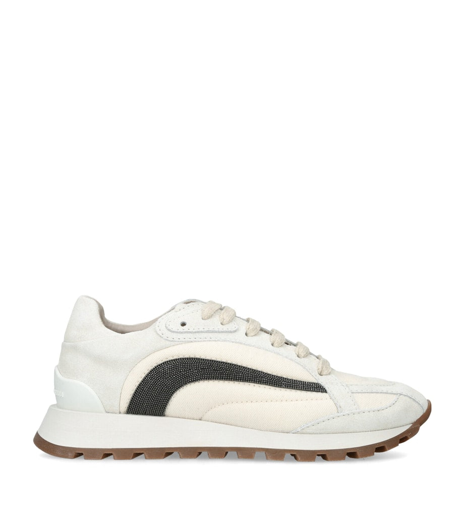 White Leather Tech Sneakers