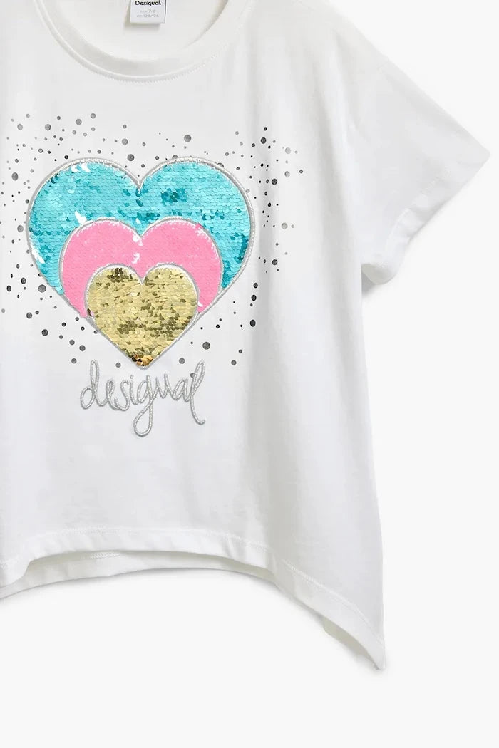 Детска памучна тениска Desigual