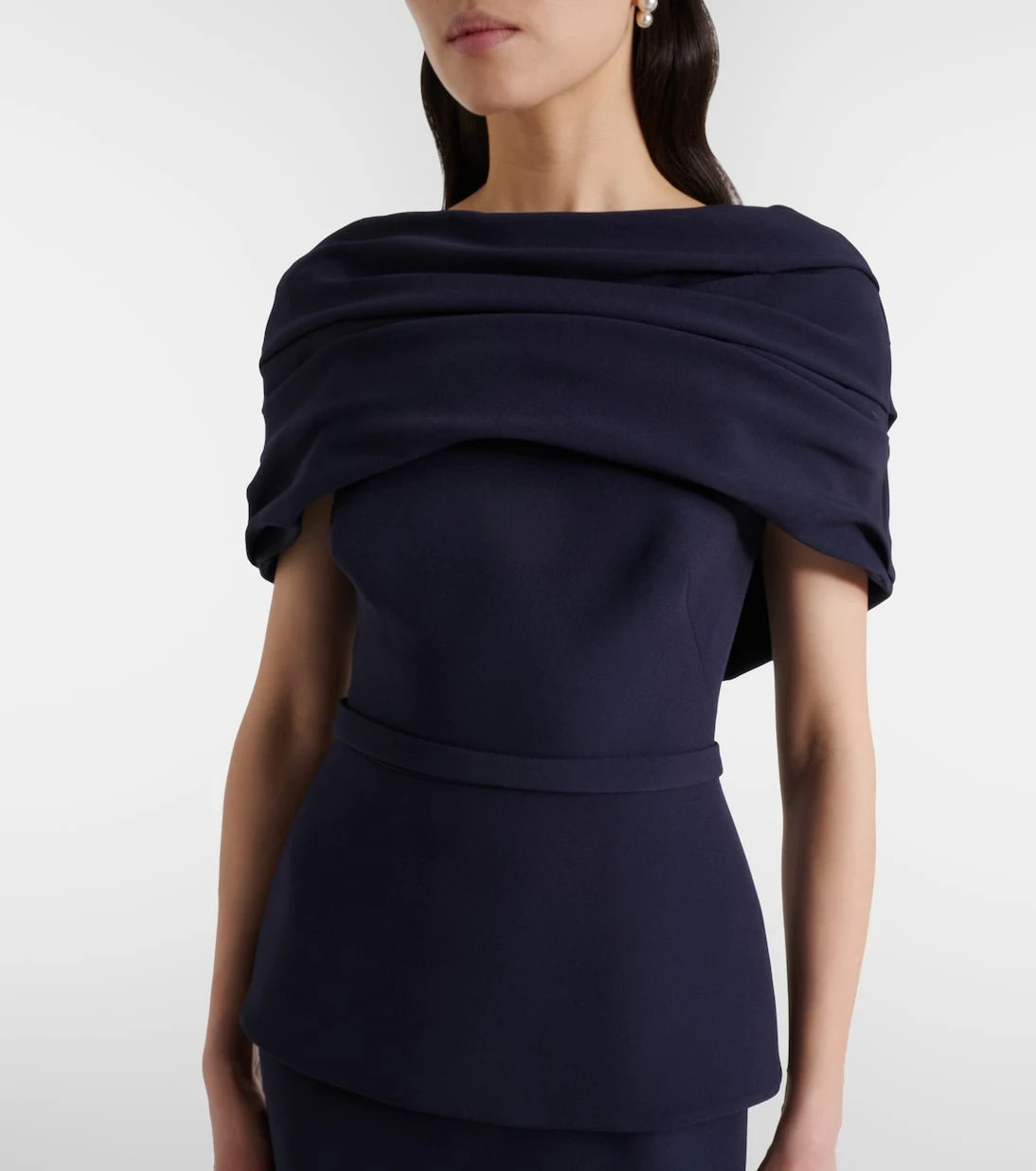 Safiyaa - Loura off-shoulder crêpe gown