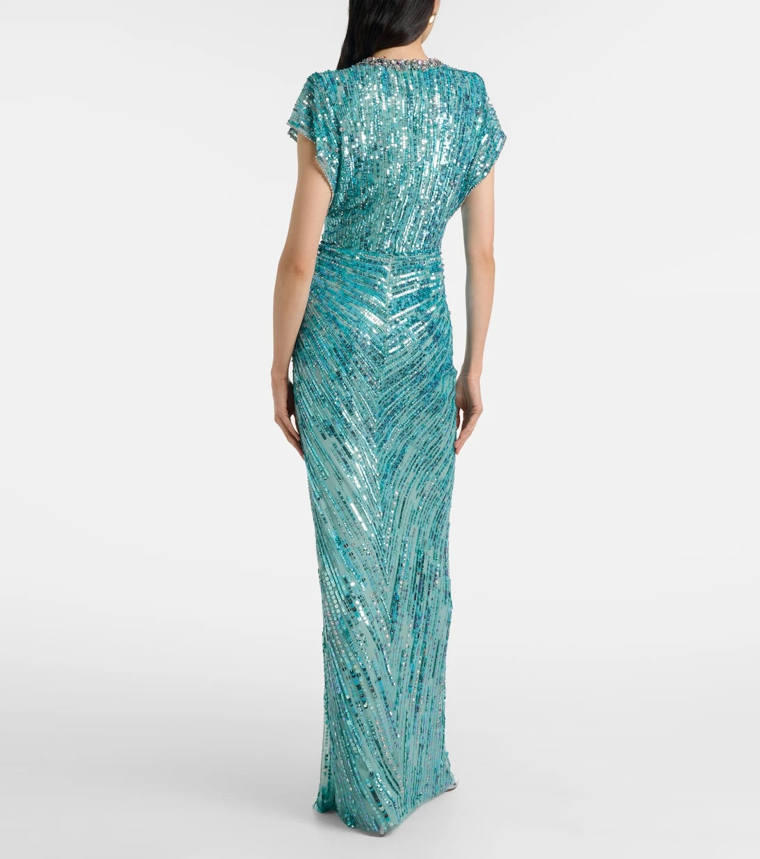 Jenny Packham - فستان Lacie الطويل المزين بكشاكش