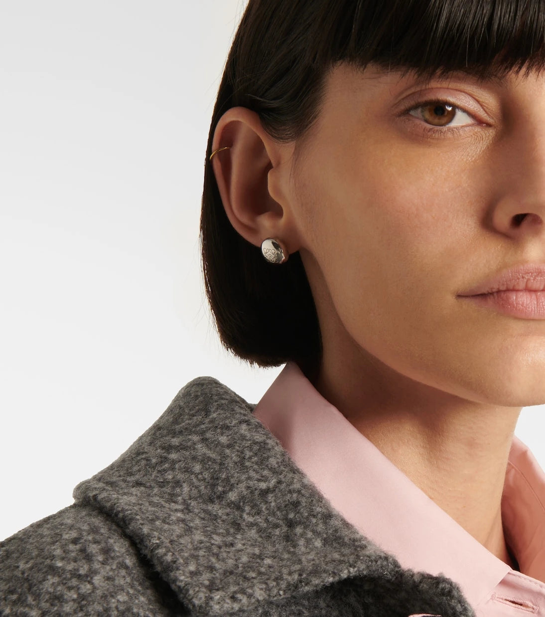 Loewe - Anagram Pebble sterling silver stud earrings
