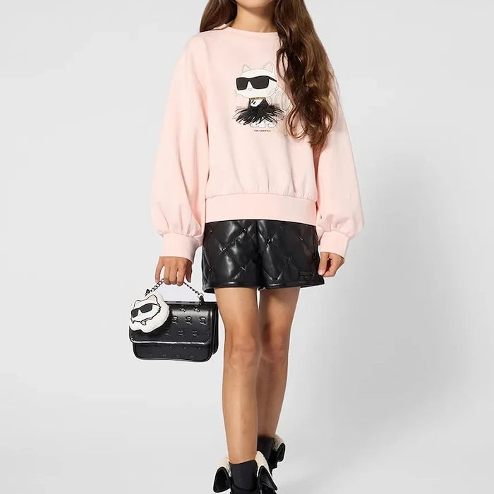 Karl Lagerfeld pamuklu çocuk sweatshirt