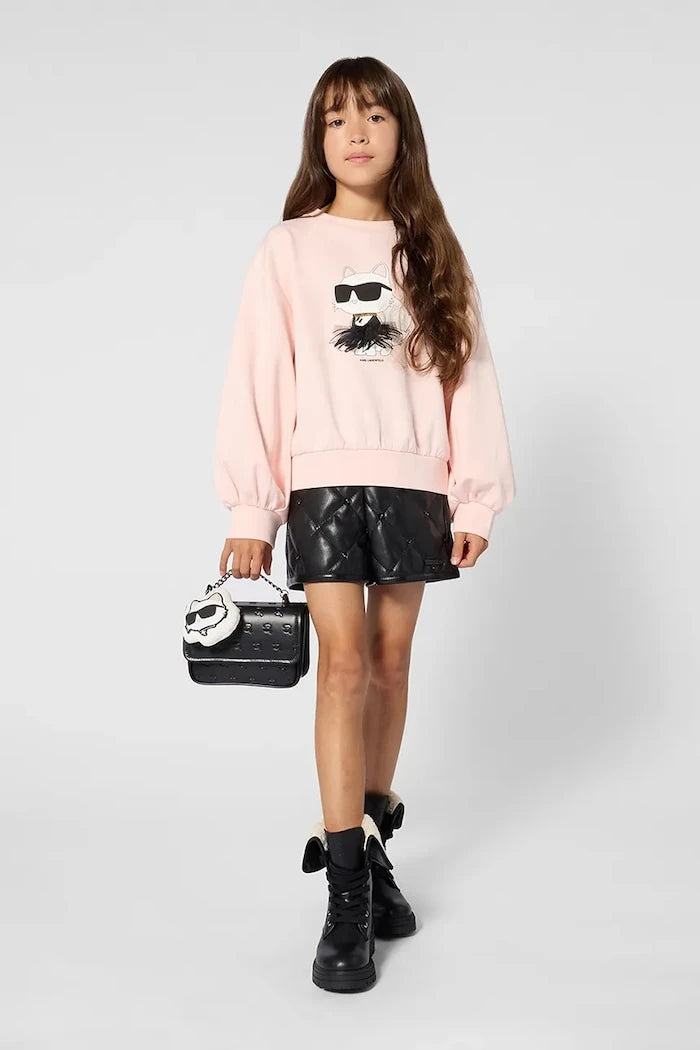 Karl Lagerfeld pamuklu çocuk sweatshirt