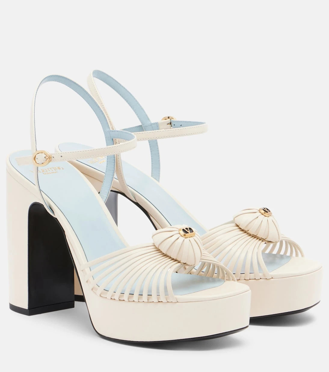 Valentino Garavani - Cœur Royal leather platform sandals