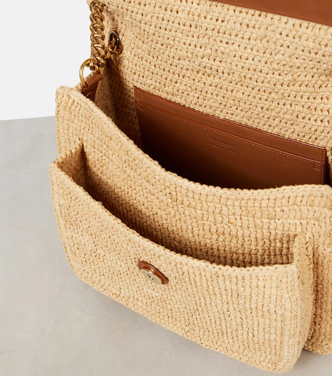 Saint Laurent - Niki Medium raffia shoulder bag