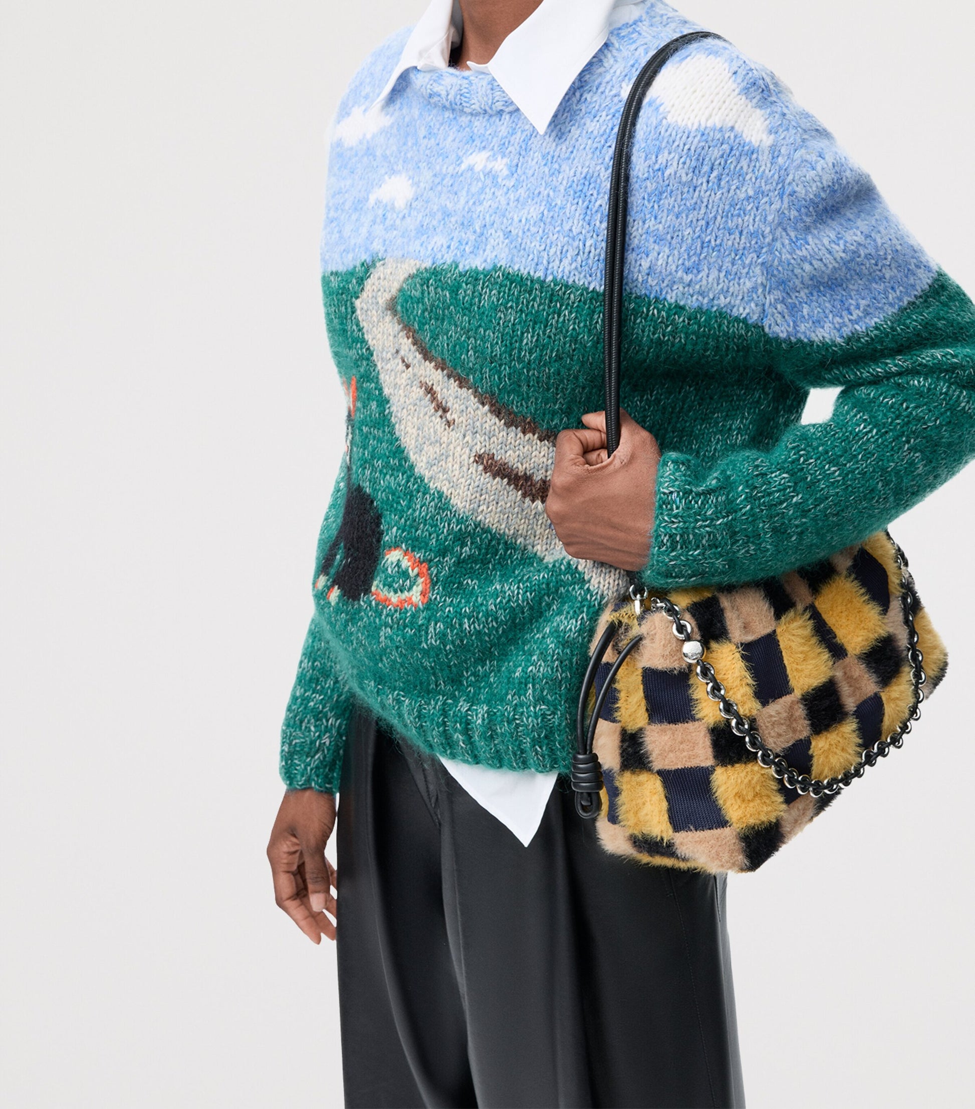 Medium Check Flamenco Shoulder Bag