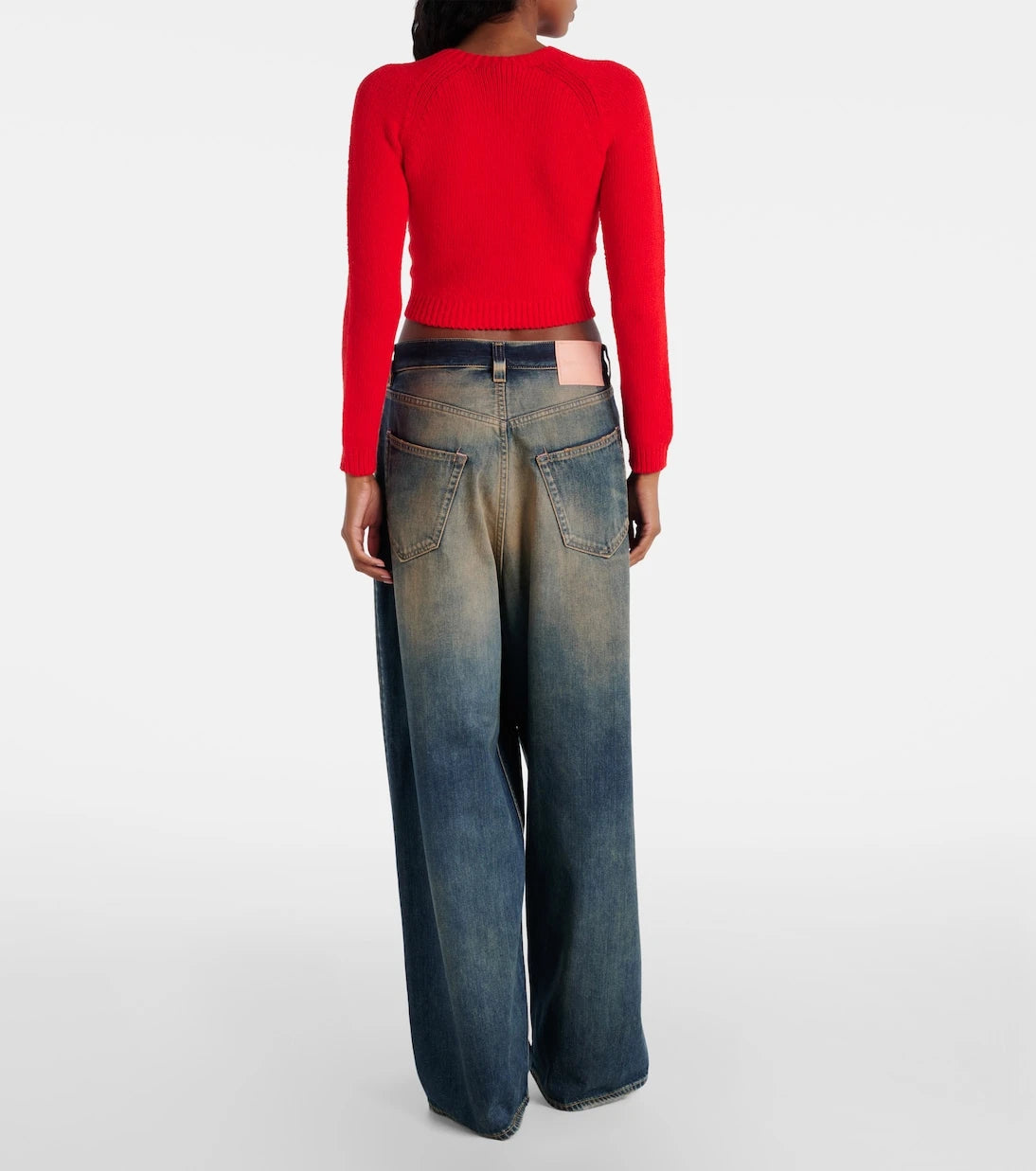 Acne Studios - Kısa kesim fitilli pamuk karışımı kazak