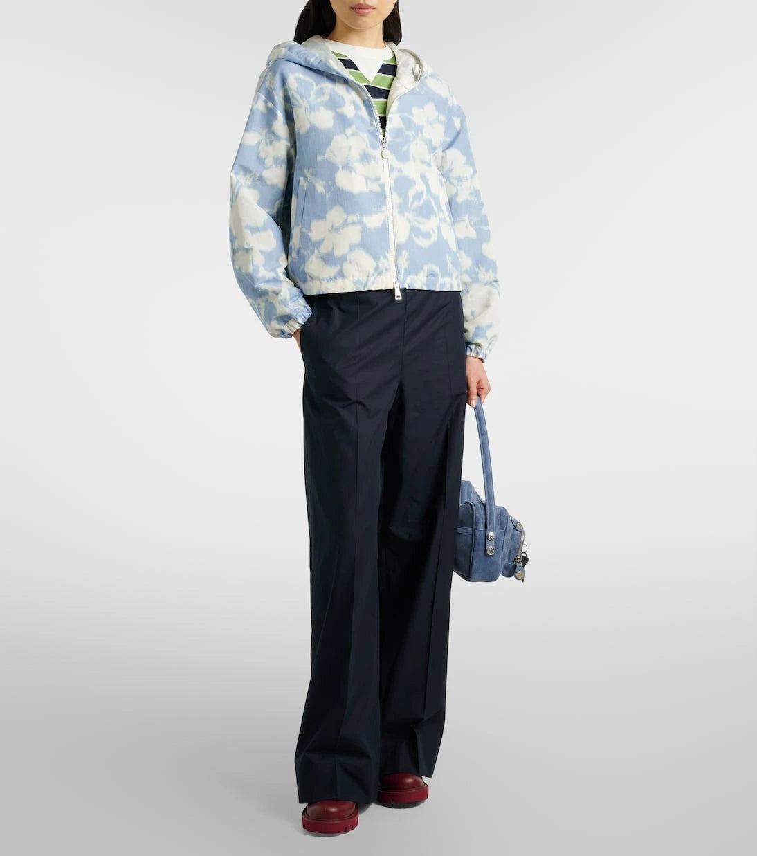 Moncler - Pamuklu geniş paça pantolon