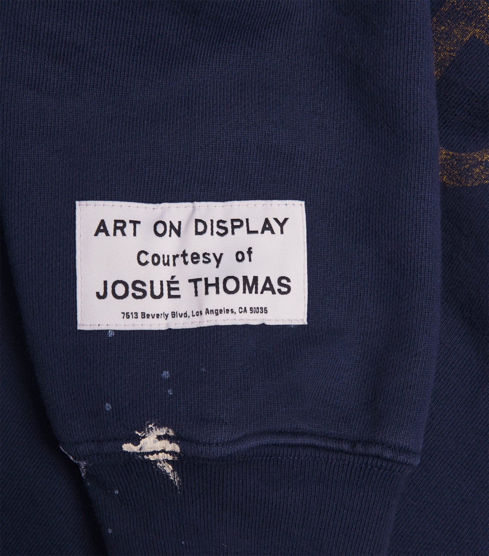 Cotton Logo Paint Hoodie VINTAGE NAVY