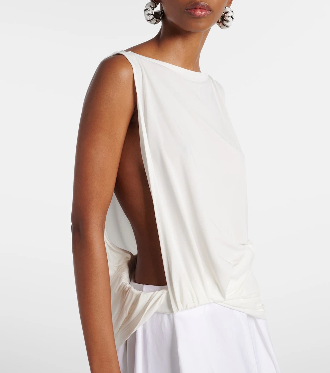 Jacquemus - Peplo draped jersey top