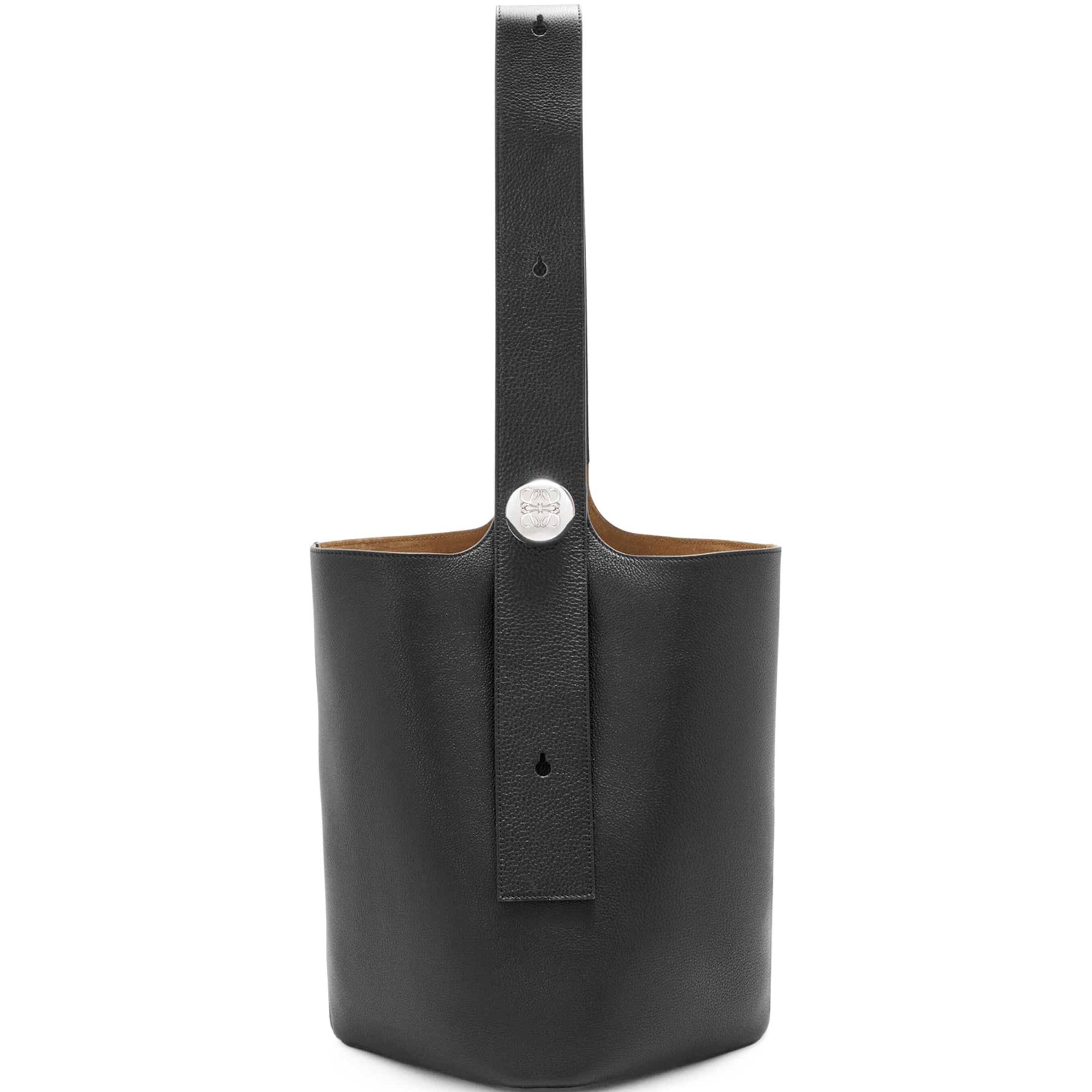 Large Leather Pebble Bucket Bag