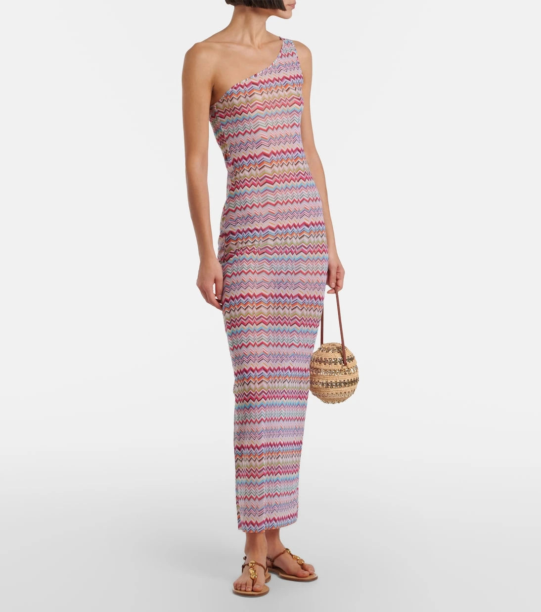 Missoni - Zigzag one-shoulder maxi dress