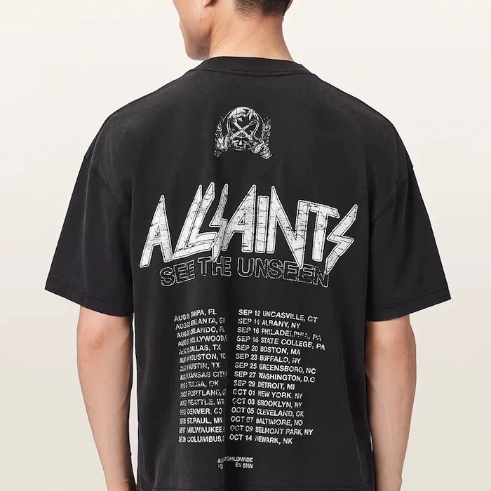 AllSaints erkek pamuklu tişört CHROMIUM
