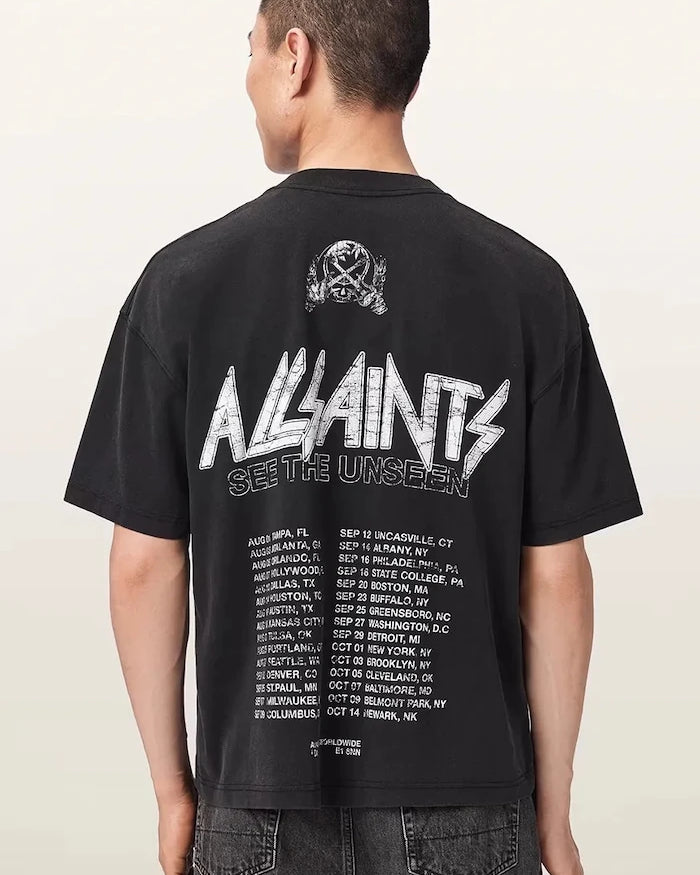 AllSaints erkek pamuklu tişört CHROMIUM