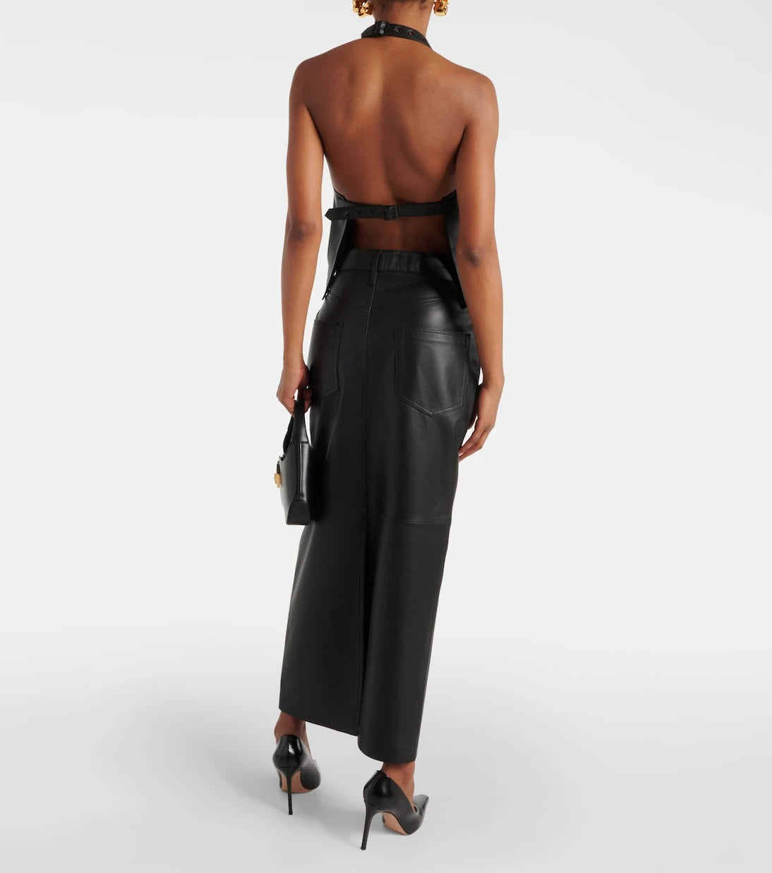 Wardrobe.NYC - Halterneck leather top