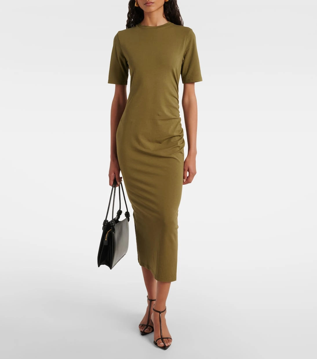 Vince - Cotton-blend jersey midi dress
