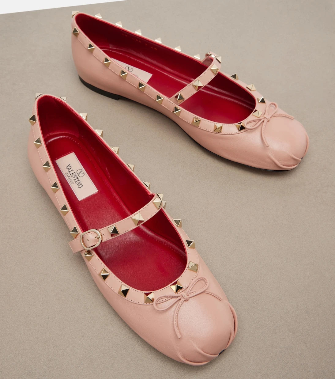 Valentino Garavani - Rockstud leather Mary Jane flats