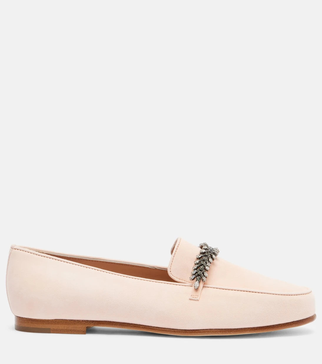 Manolo Blahnik - Pisufa embellished suede loafers