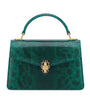 Green Karung Leather Serpenti Forever Top-Handle Bag