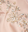 Crepe Embellished Rose Bud Midi Dress