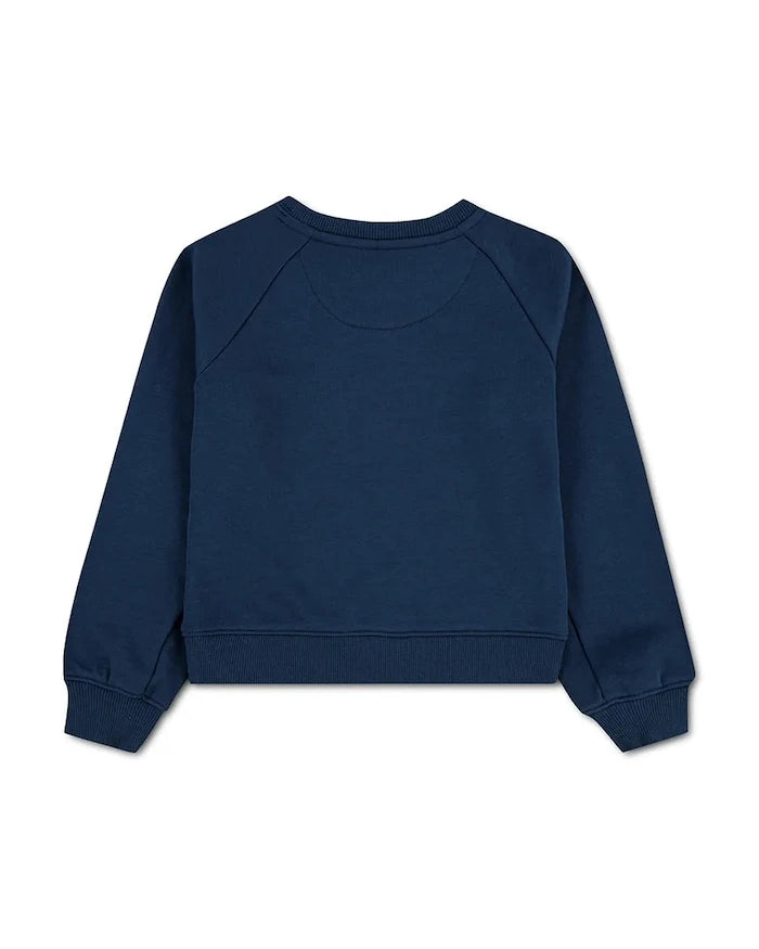 Levi's çocuk pamuklu FLORAL BATWING CREW sweatshirt