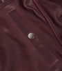 NOUR HAMMOUR Purple Beck Leather Bomber Jacket