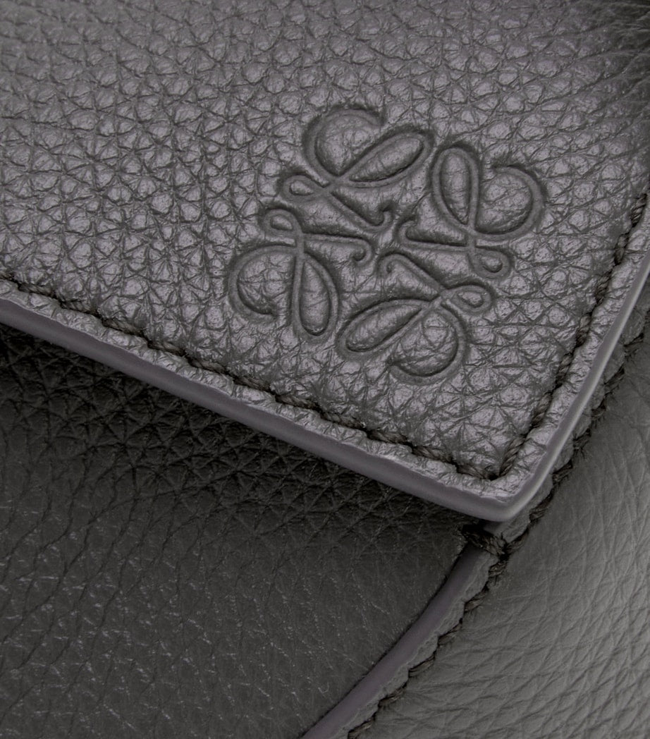 LOEWE Grey Mini Leather Puzzle Edge Top-Handle Bag