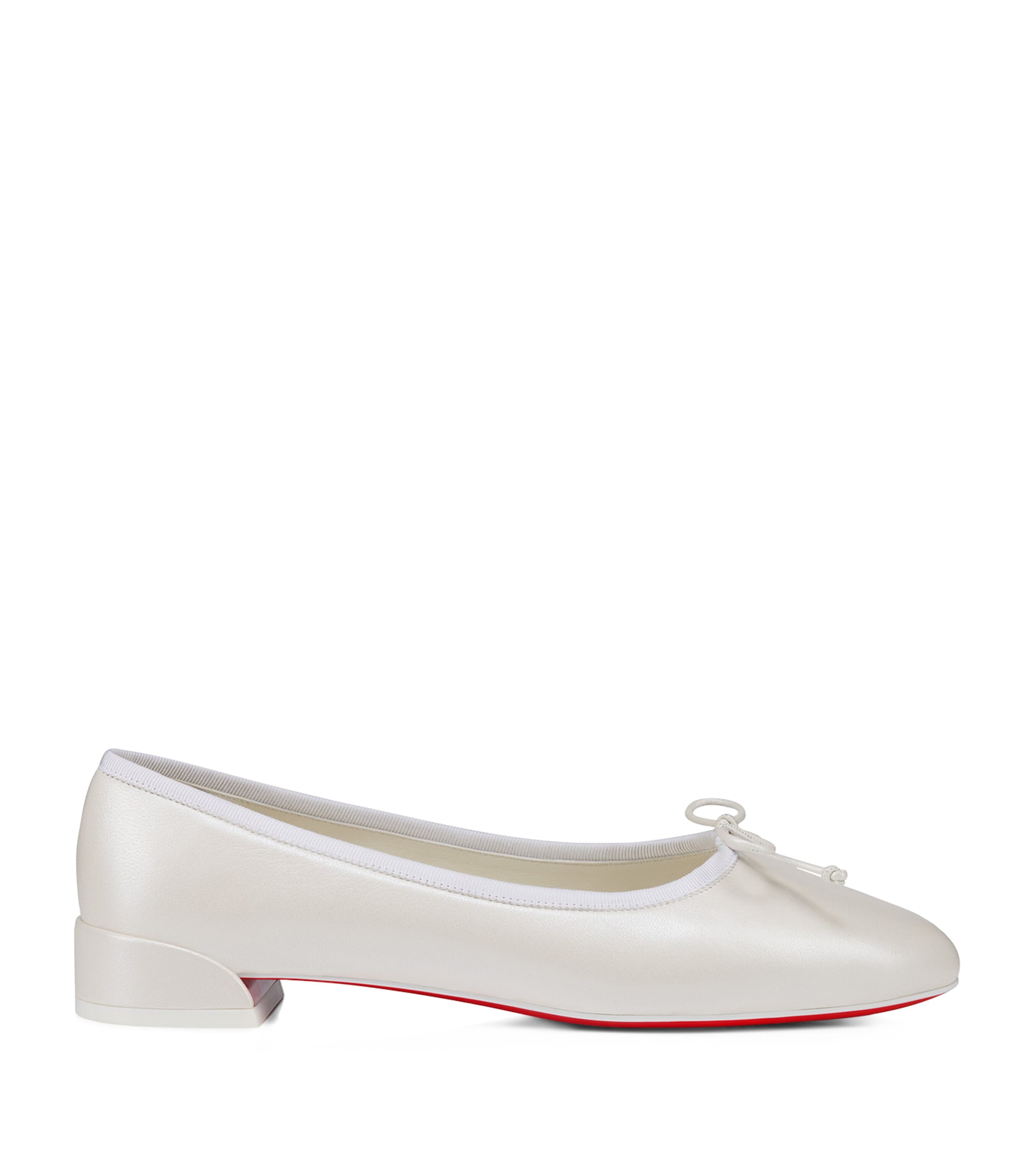 White Sweetie Jane Satin Ballet Flats