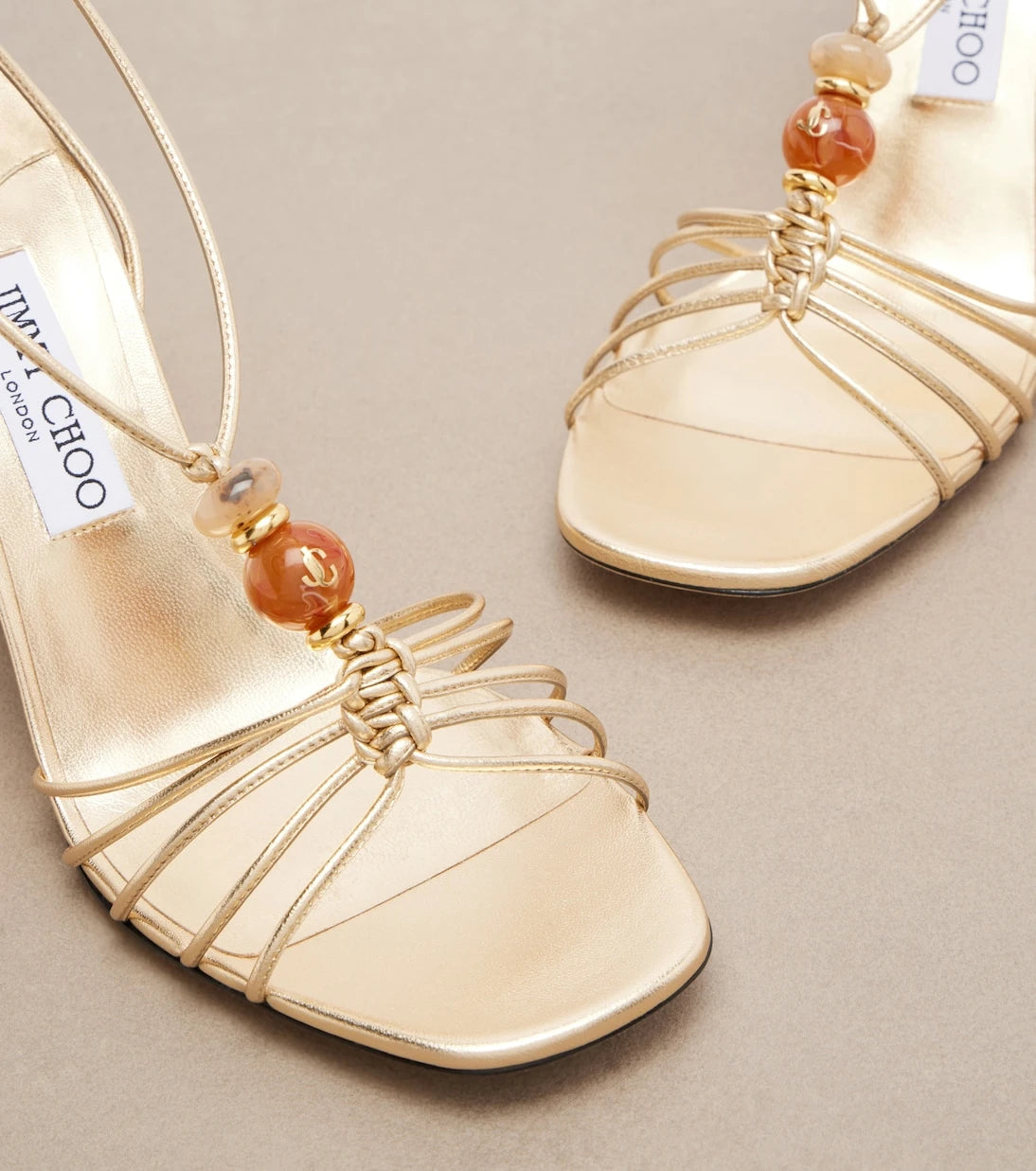 Jimmy Choo - Lova embellished leather wedge sandals