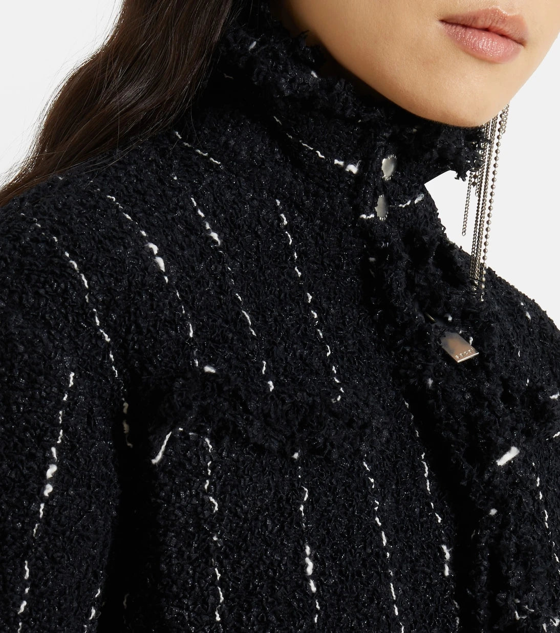 Sacai - Striped tweed jacket