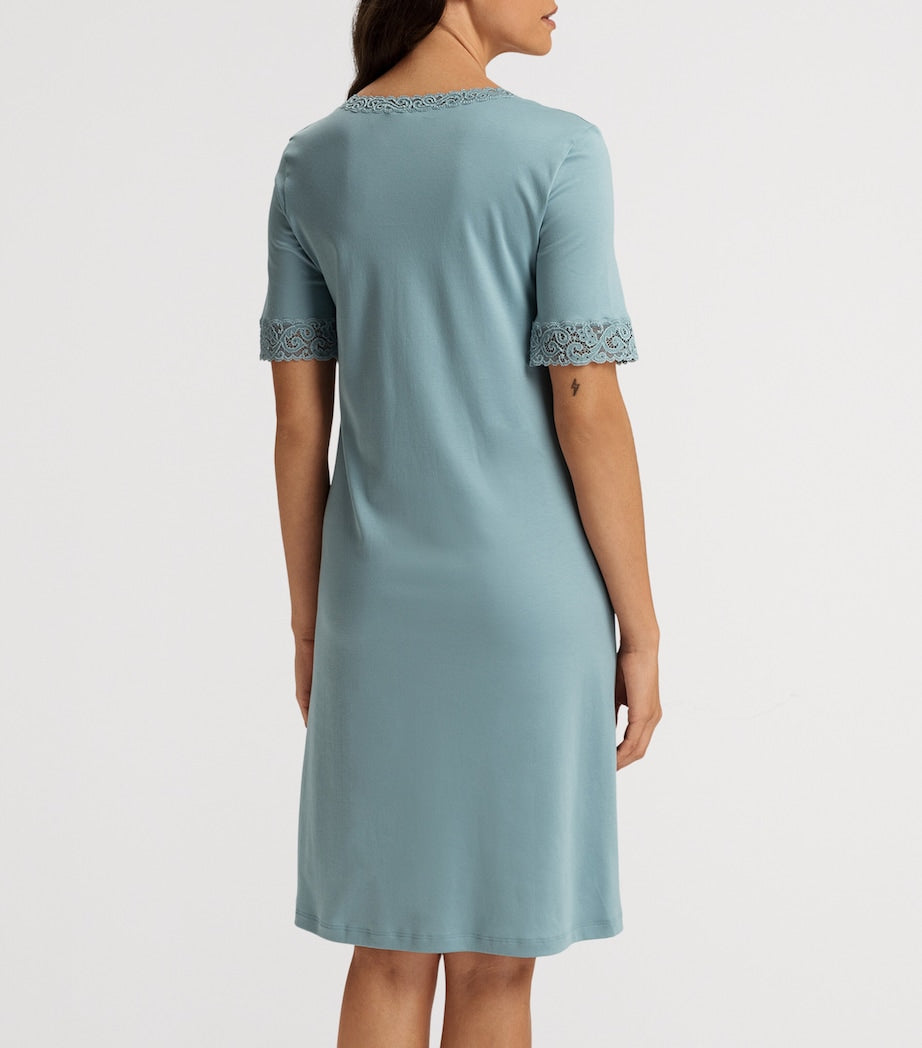 Blue Lace-Trim Moments Nightdress