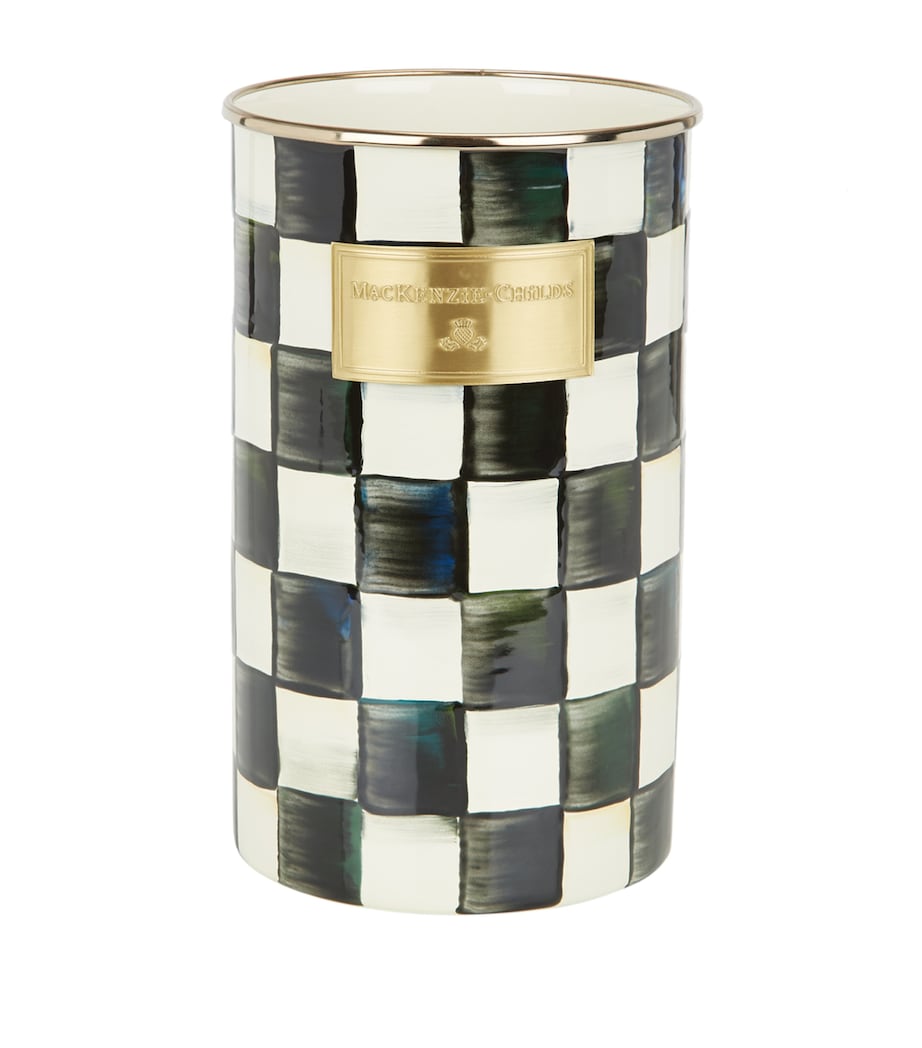 Courtly Check Enamel Utensil Holder