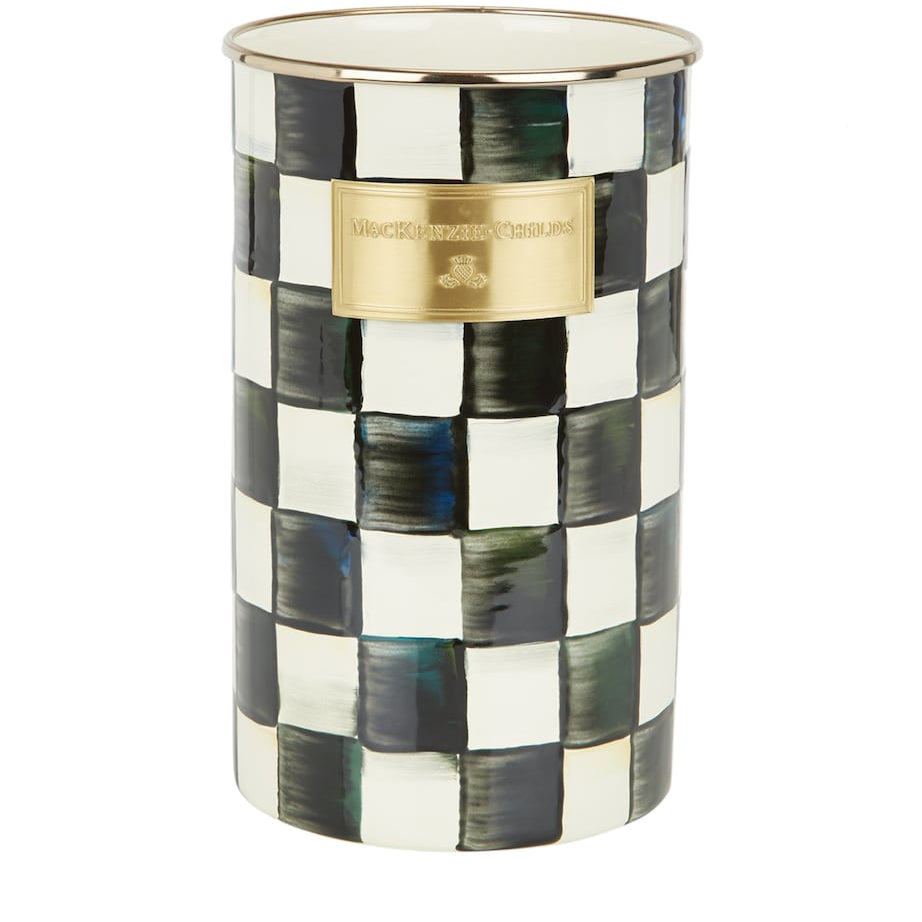Courtly Check Enamel Utensil Holder