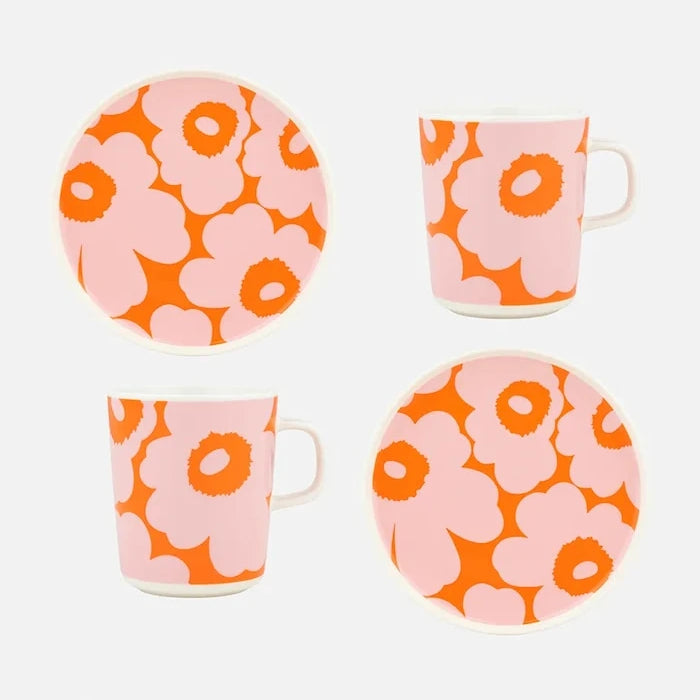 Marimekko taş seramikten kahvaltı seti