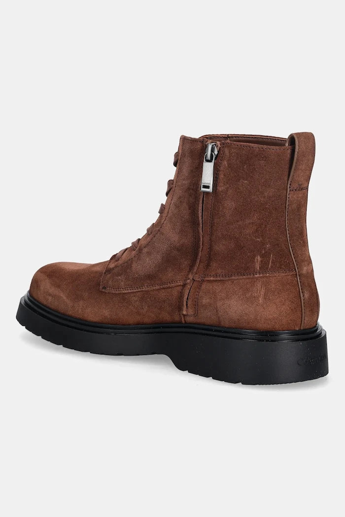 Calvin Klein COMBAT ESS LACE UP ZIP BOOT SU Süet Bot