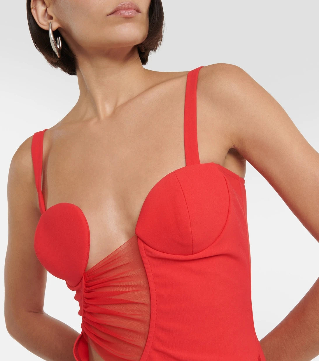 Nensi Dojaka - Cutout jersey minidress