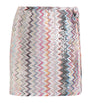 Multi Sequin Side-Tie Mini Skirt