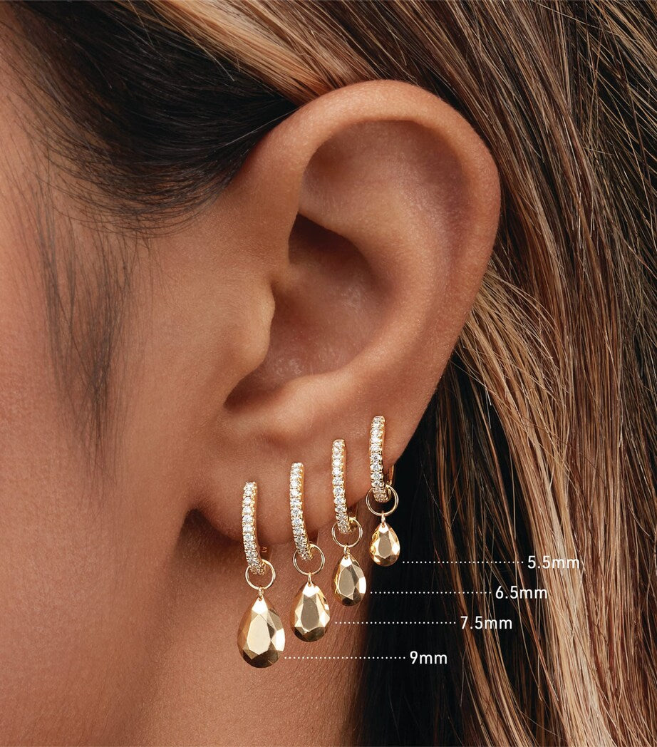 Faceted Pear Charm (5.5mm)